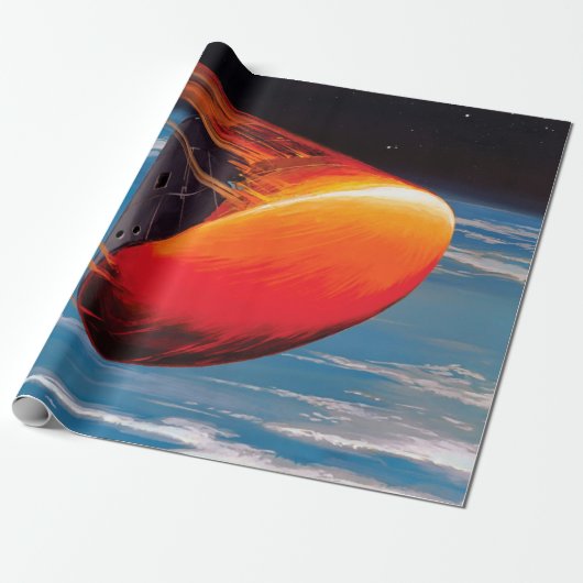 NASAアポロ司令船宇宙カプセルアート ラッピングペーパー (アンロールド)
