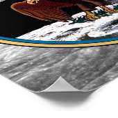 NASAアポロ11月着陸月面パッチ記章 ポスター (角)
