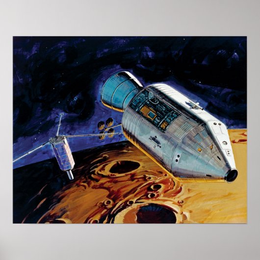 NASAアポロ15月周年月周回軌道アートワーク ポスター (正面)