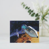 NASAアポロ15月周年月周回軌道アートワーク ポストカード (スタンド正面)