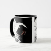 NASAアポロ17人宇宙飛行士の白黒 マグカップ (正面左)