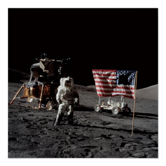 NASAアポロ17号月面着陸ミッション、1972年 ポスター (正面)