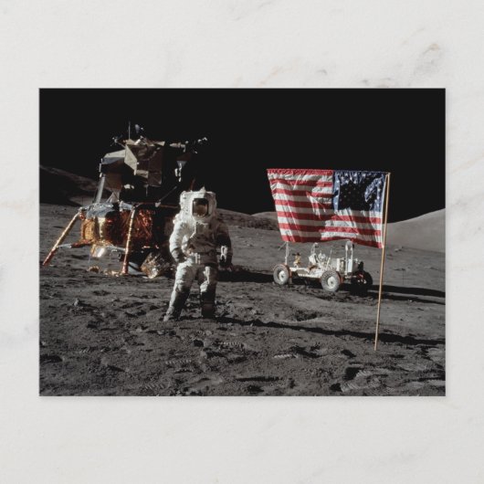 NASAアポロ17号月面着陸ミッション、1972年 ポストカード (正面)