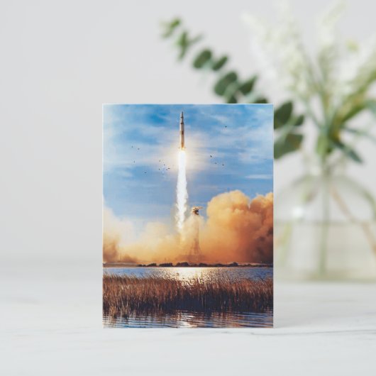 NASAアポロ8ロケット打ち上げケネディ宇宙センター ポストカード (スタンド正面)