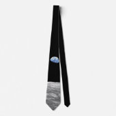 NASAアポロ8地球の月の月周回軌道写真 ネクタイ (正面)