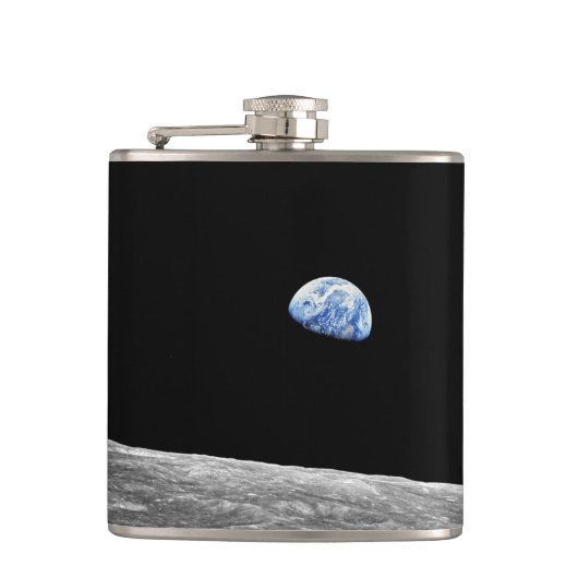 NASAアポロ8地球の月の月周回軌道写真 フラスク (正面)