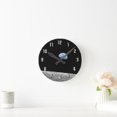 NASAアポロ8 Earthriseの月月軌道写真 ラウンド壁時計 (ホーム)