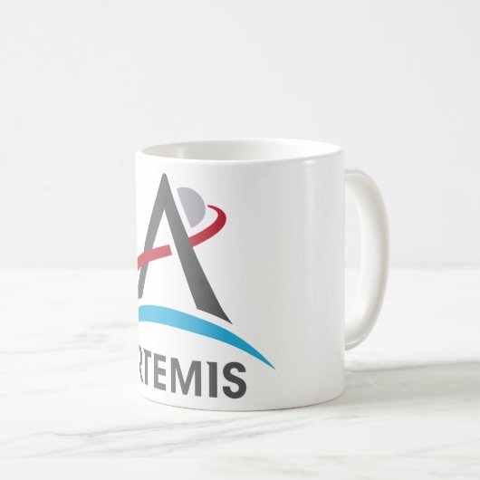 NASAアルテミス計画ロゴ火星2024宇宙飛行士 コーヒーマグカップ (正面右)