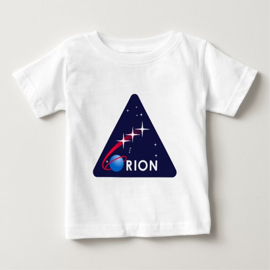 NASAオリオンのロゴ ベビーTシャツ (正面)