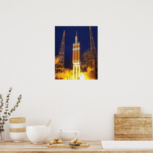 NASAオリオン宇宙船ロケット打ち上げ ポスター (キッチン)