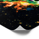 NASAカシオペアA超新星カラフル宇宙写真 ポスター (角)