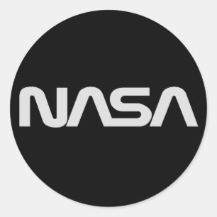 NASAグレーウォームロゴ ラウンドシール