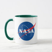 NASAケストロゴスーパーソニックグリーントリムコーヒー マグカップ (左)