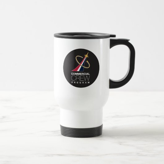 NASAコマーシャルクルーズプログラムブラックロゴ トラベルマグ (右)