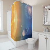 NASAシステ太陽のムの宇宙空間コラージュ シャワーカーテン (インサイチュ)