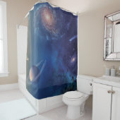 NASAシステ太陽のムの宇宙空間コラージュ シャワーカーテン (インサイチュ)
