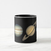 NASAシステ太陽のム惑星サイズチャート マグカップ (中央)