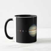 NASAシステ太陽のム惑星サイズチャート マグカップ (左)