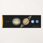 NASAシステ太陽のム惑星サイズチャート ヨガマット (正面(横))