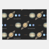 NASAシステ太陽のム惑星サイズチャート ラッピングペーパーシート (正面3)