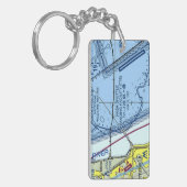 NASAシャトル着陸施設図 キーホルダー (正面左)