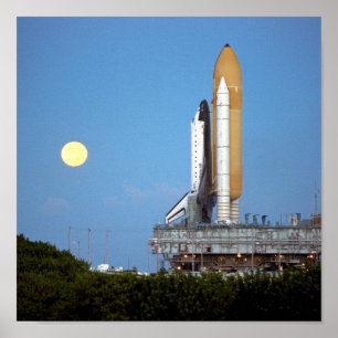 NASAスペースシャトル アトランティス STS-86 打ち上げ ロールアウト ポスター