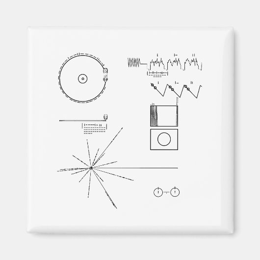 NASAボイジャーゴールデンレコード マグネット (正面)