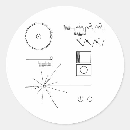 NASAボイジャーゴールデンレコード ラウンドシール (正面)
