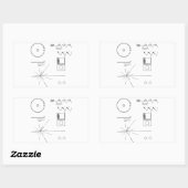 NASAボイジャーゴールデンレコード 長方形シール (シート)