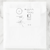 NASAボイジャーゴールデンレコード 長方形シール (バッグ)