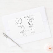 NASAボイジャーゴールデンレコード 長方形シール (封筒)