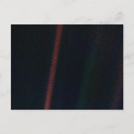 NASAボイジャー1地球淡い色の青 ポストカード (正面)