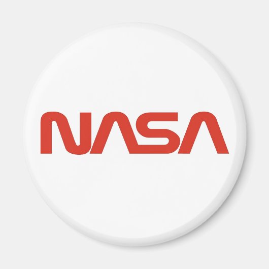 NASAレッドワームのロゴ マグネット (正面)