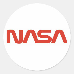 NASAレッドワームのロゴ ラウンドシール