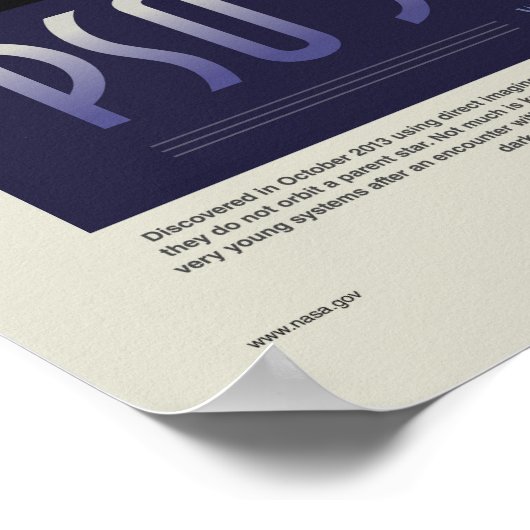 NASAレトロエクソプラネットPSO J318.5-22旅行ポスター ポスター (角)