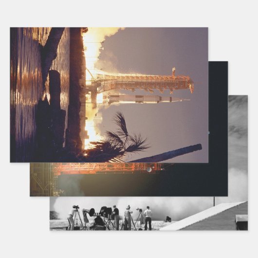 NASAロケット打ち上げ写真 ラッピングペーパーシート (セット)