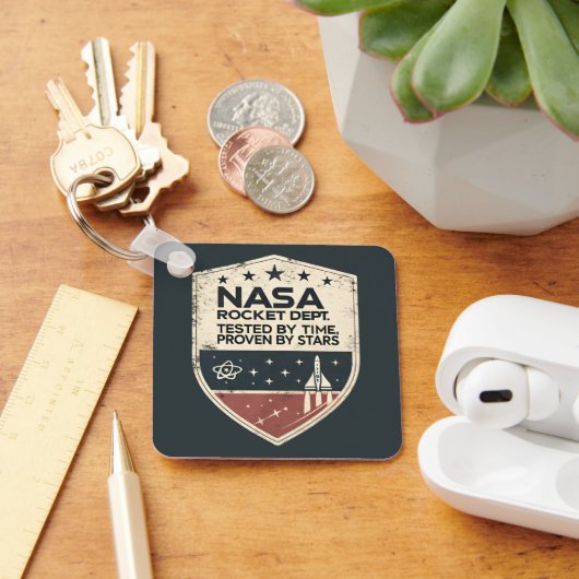 NASAロケット部が星によって証明された時間でテスト キーホルダー (デスク)