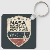 NASAロケット部が星によって証明された時間でテスト キーホルダー (裏面)