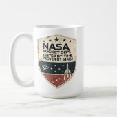 NASAロケット部が星によって証明された時間でテスト コーヒーマグカップ (左)