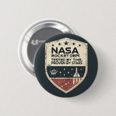 NASAロケット部が星によって証明された時間でテスト 缶バッジ (正面&裏面)