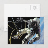 NASA初のアメリカ人宇宙飛行士の宇宙遊泳写真 ポストカード (正面/裏面)