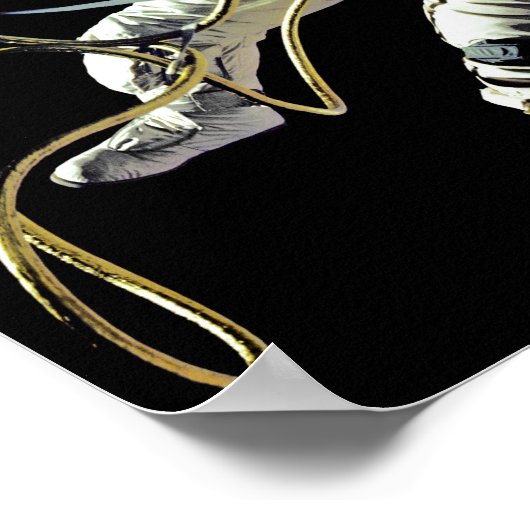 NASA初の米国宇宙飛行士のスペースウォーク写真 ポスター (角)