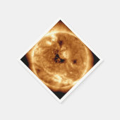 NASA天文台からの笑顔太陽のの太陽紙プラット スタンダードカクテルナプキン (角)