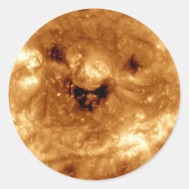 NASA天文台からの笑顔太陽のの太陽 ラウンドシール