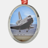 NASA宇宙シャトルアトランティスランディングエドワーズAFB メタルオーナメント (左)