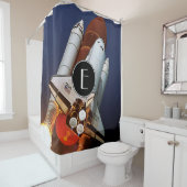 NASA宇宙シャトルアトランティス打ち上げSTS-45 シャワーカーテン (インサイチュ)