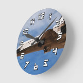 NASA宇宙シャトルアトランティスSTS-30着陸 ラウンド壁時計 (傾斜)