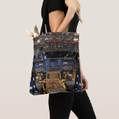 NASA宇宙シャトルエンデバーフライトデッキコックピット トートバッグ (クローズアップ)