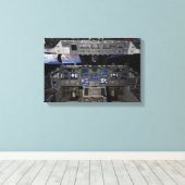 NASA宇宙シャトルコックピットアース軌道窓ビュー キャンバスプリント (インサイチュ (ウッドフロア))