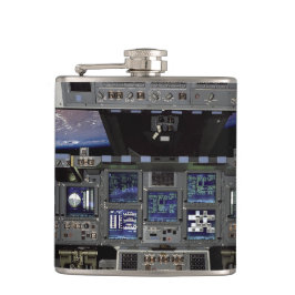 NASA宇宙シャトルコックピットアース軌道窓ビュー フラスク